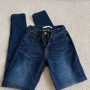 Women's Dark Blue Stretch Skinny Jeans